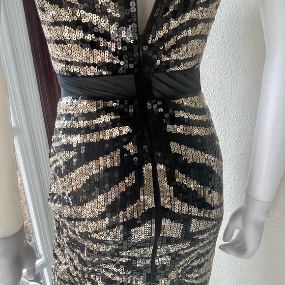 Bebe sequin mesh inserts dress - Picture 9 of 13